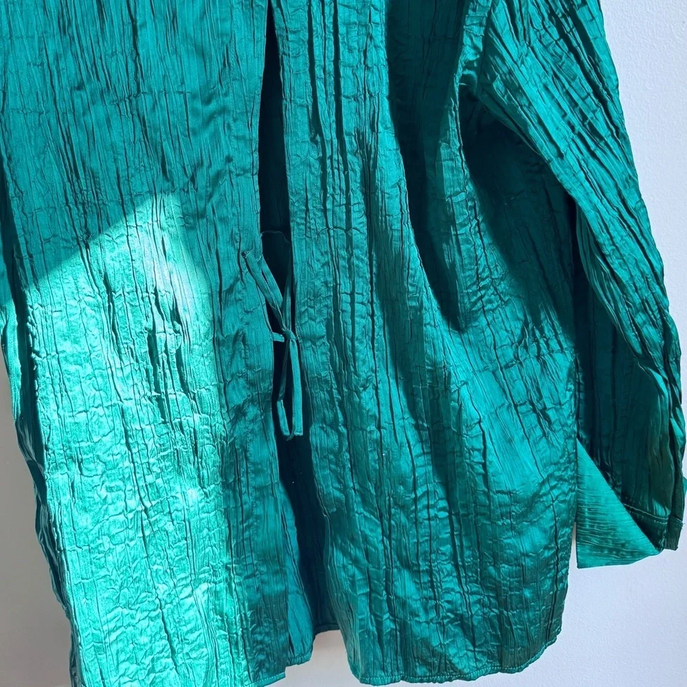 & Other Stories Green Long Sleeve Top with Open Back in sz. 4 - Picture 5 of 12